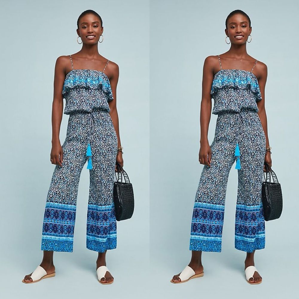 Anthropologie Blue Lagoon Jumpsuit x Raga